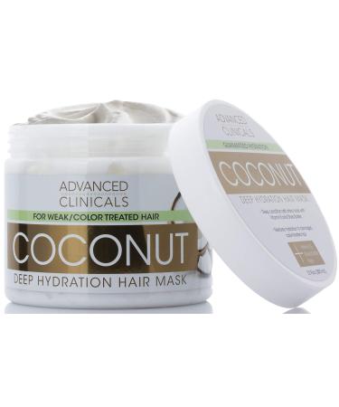 Advanced Clinicals Coconut Deep Hydration Hair Mask 12 oz (340 g)