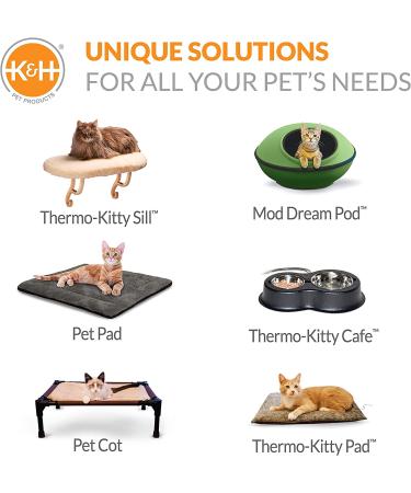 K&H Pet Products Thermo-Kitty Caf Outdoor Heated Cat Bowl - Keep Your Cat's Food and Water from Freezing | Eco-Friendly Packaging - Buy Online on GoSupps.com