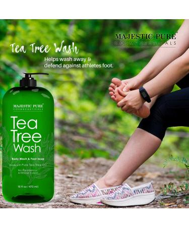 MAJESTIC PURE Tea Tree Body Wash and Tea Tree Face Cream Bundle - Buy Online on GoSupps.com