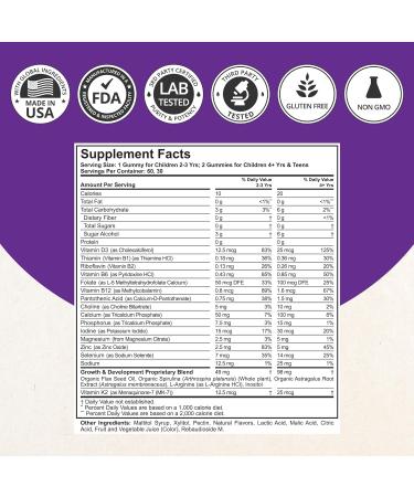 NuBest Bundle Bone Strength Immune & Digestive Support Tall Gummies Tall New Look for Kids & Teens with Calcium Vitamin D3 K2 & Multivitamins - Buy Online on GoSupps.com