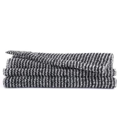 Sibba Exfoliating Body Scrubber Shower Wash | Black Loofah Net Bath Exfoliator Towel for Men and Women | Skin Care Tool - Buy Online on GoSupps.com