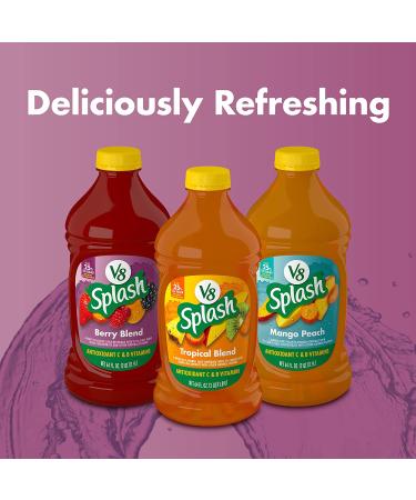 V8 Splash Berry Blend Juice Beverage 16oz Bottle (Pack of 12) - Refreshing Fruit Flavor - Buy Online on GoSupps.com