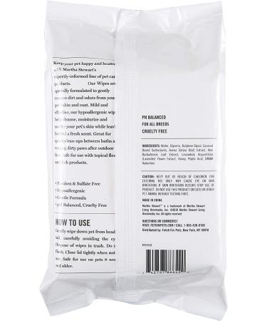 Martha Stewart for Pets Hypoallergenic Grooming Wipes - 100 Count, Bulk Pack, Soothing and Calming Dog Cleaning Wipes - Buy Online on GoSupps.com