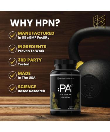 HPN PA(7) Phosphatidic Acid - Natural Muscle Builder | Boost mTOR Gain Mass & Strength | 10 Day Supply - Buy Online on GoSupps.com