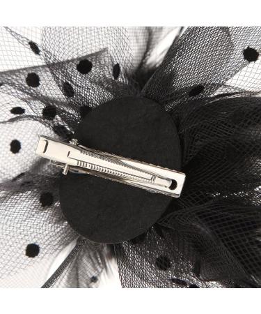 OUHO Ladies Fascinator Hat with Flowers Mesh & Feathers - Elegant Headpiece for Party Church Wedding & Cocktails - Black Hair Accessory - Buy Online on GoSupps.com