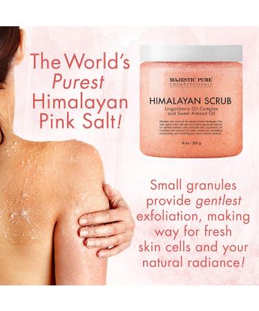 Exfoliating Himalayan Salt Body Scrub with Lingonberry | 10 oz Deep Cleansing Moisturizer for Women & Men - Buy Online on GoSupps.com