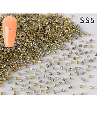 FEIlei Clear Nail Rhinestones 3D Nail Gems Nail Diamonds Pointed Back Nail Stones - Buy Online on GoSupps.com