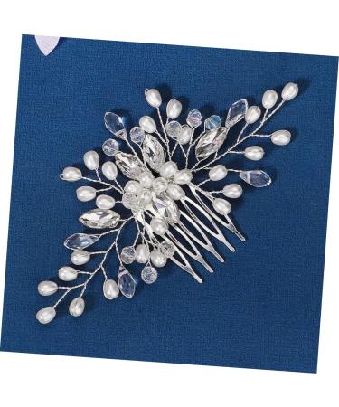 MAGICLULU Bridal Pearl Comb Women Hair Comb Wedding Bridal Wedding Tiara Pearl Tiara Bridal Tiara Bridal Hair Comb Pearl Hair Comb Hair Clips Hair Pin Accessories Bride Girl Abs - Buy Online on GoSupps.com
