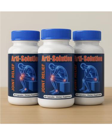 Arti-Solution Joint Support Supplement 3 Pack | 60 Capsules Per Bottle | Natural-Based Formula | No Artificial Additives | Adult Use | Wellness Routine Support