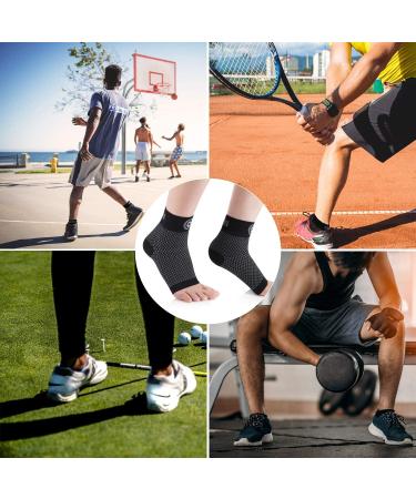 CAMBIVO Plantar Fasciitis Relief Socks - Unisex Ankle Compression Sleeve for All Day Wear - Large - Buy Online on GoSupps.com