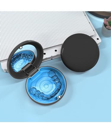 Orthodontic Retainer Case - Black with Mirror | Retainer Storage Solution - Buy Online on GoSupps.com