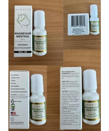 Magnesium Menthol Migraine Roll-On Stick | Fast-Acting Natural Relief with Peppermint & Eucalyptus | Aromatherapy for Headaches & Sinus Relief | Perfect Self-Care Gift - Buy Online on GoSupps.com