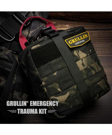 GRULLIN IFAK Trauma First Aid Kit - Military MOLLE Survival Kit for Adventure Travel and Outdoor Activities - Buy Online on GoSupps.com
