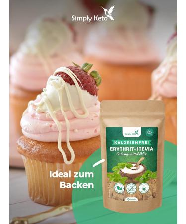 Simply Keto Erythritol Stevia Mix 400g - Zero-Calorie Natural Sugar Substitute | Vegan & Keto-Friendly Sweetener for Low-Carb Diets - Buy Online on GoSupps.com