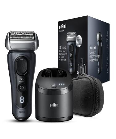 Braun Electric Shaver for Men Series 8 8453cc Wet & Dry 3+1 Head with Precision Trimmer with 5-in-1 SmartCare Center and a 60-min Battery Life