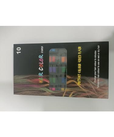 Ebanku 10 Colors Temporary Hair Chalk Comb for Girls Kids - Washable & Cosplay Party Hair Color with Shawl - Perfect Birthday or Christmas Gift - Buy Online on GoSupps.com