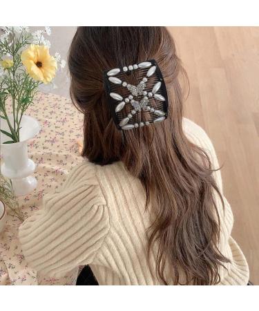 4 Pieces Magic Beads Hair Comb Hair Comb Slides Elastic Pearl Hair Combs Hair Comb for Cliping Hair Comb Elastic Beads Comb Double Clips for Women Girls Hair Accessories - Buy Online on GoSupps.com
