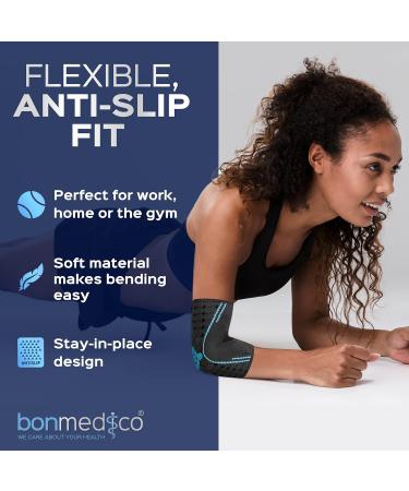 Buy bonmedico Farko Elbow Brace - Compression Support for Tennis Elbow & Tendinitis | Unisex | Left/Right | Black S - Buy Online on GoSupps.com