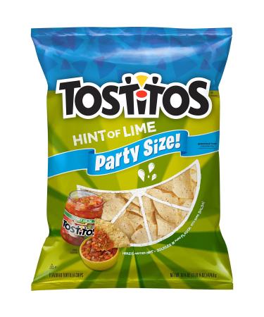 Tostitos Tortilla Chips, Hint Of Lime, 16.75oz Party Size Bag