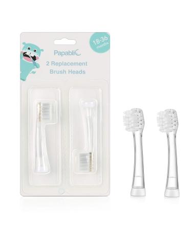Papablic BabyHandy Sonic Electric Replacement Brush Heads (18-36 Months), 2 Count