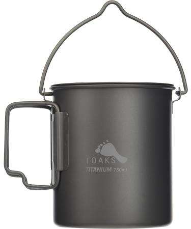 TOAKS Titanium 750ml Pot with Bail Handle - Lightweight Outdoor Cooking Gear - Buy Online on GoSupps.com