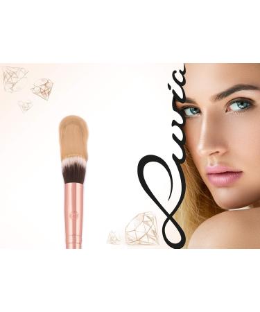 Luvia E101 Concealer Brush - Vegan Black/Rose Gold Buffer Brush for Flawless Makeup - Buy Online on GoSupps.com