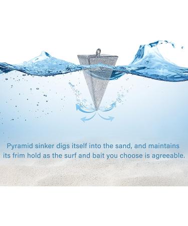 Pyramid Sinkers Fishing Weights Saltwater Surf Fishing Gear Tackle 1oz 2oz 3oz 10pcs - Buy Online on GoSupps.com