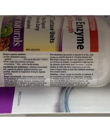 Webber Naturals Lactase Enzyme Extra Strength 120 Capsules - Digestive Support - Buy Online on GoSupps.com