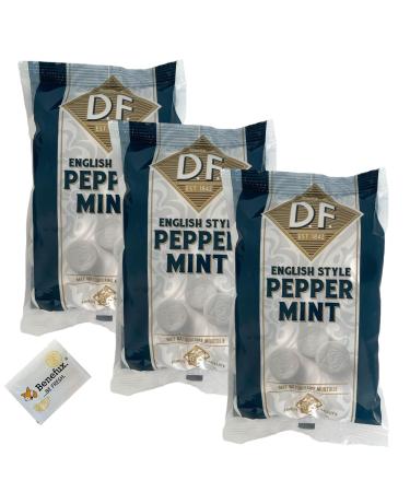DF Pepermunt Peppermint peppermint tablets economy pack 3x 200g + Benefux refreshing towel 450 g