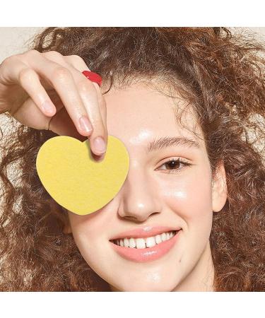 Facial Scrub Pads | Heart Shape Compressed Sponges for Facial Cleansing Face Scrub Sponge for Facial Cleansing Exfoliate Masque Makeup Removal Purple - Buy Online on GoSupps.com
