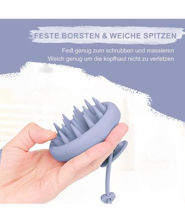 Aimike Scalp Massage Brush - 100% Silicone Shampoo Brush for Hair Growth & Relaxation | Haze Blue - Buy Online on GoSupps.com