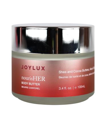 nourisHER Body Butter for Dry to Very Dry Skin with Shea Butter Cocoa Butter Aloe Vera & Squalane Creamy Clean Moisturizer for Intense Hydration 3.4 oz