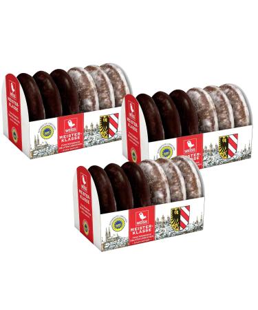 Weiss Meisterklasse Fine Soft Wafer Gingerbread - 3 x 200g | 2x Glazed & Chocolate Coated | Premium 600g Treats - International Shipping Available - Buy Online on GoSupps.com