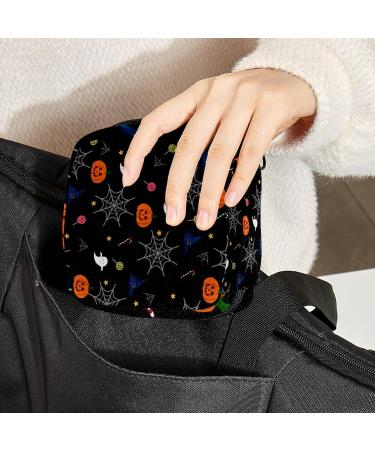 Halloween Pattern Menstrual Cup Pouch and Pad Bag - Color 5 | Portable Sanitary Napkin Storage - Buy Online on GoSupps.com