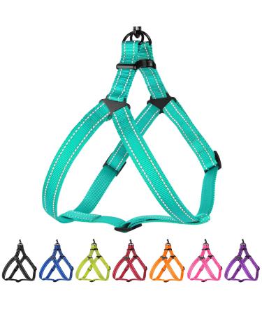 Collardirect Reflecting dog harness size S M L for walks outdoors adjustable for dogs puppies pink black red purple mint green orange blue L mintgr n