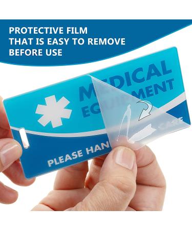 Blue Medical Equipment ID Luggage Tag - Alert for Respiratory Devices | Travel Supplies | Bag Tag Gift - Buy Online on GoSupps.com