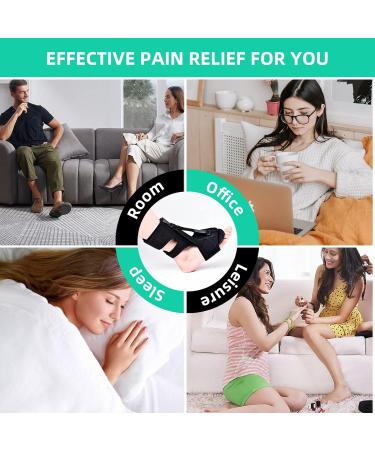 Vidaoheh Plantar Fasciitis Night Splint - 3 Adjustable Straps for Foot Pain Relief - Achilles Tendonitis Support - Black (2 Packs) - Buy Online on GoSupps.com