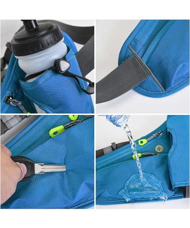 Waterproof Belt Bag with Bottle Holder | Unisex Sports Hip Pocket for Running Cycling Camping & More - Buy Online on GoSupps.com