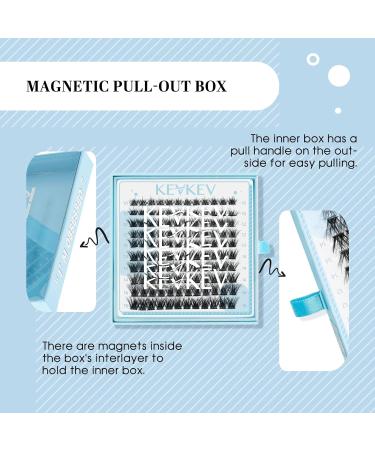 Bulebell 3D Fluffy Cluster Lash Extensions 120 Pcs - Mixed C/D Individual Eyelash Clusters for DIY - Thin Band & Soft Reusable Lashes - D-10-16mix (Fluffy) - Buy Online on GoSupps.com
