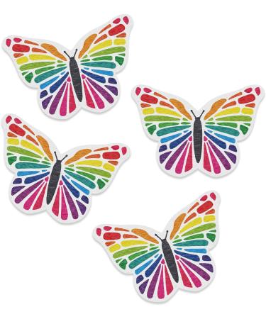 Edible Wafer Rainbow Pre-Cut Butterfly Cupcake Toppers - 24pc - Buy Online on GoSupps.com