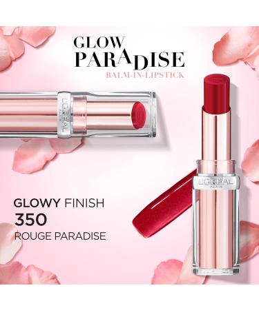L'Oreal Paris Lipstick Balm-In-Lipstick - Hydrating and Smooth Natural Shiny Finish - Rouge Paradise 350 - 3.8g - Buy Online on GoSupps.com