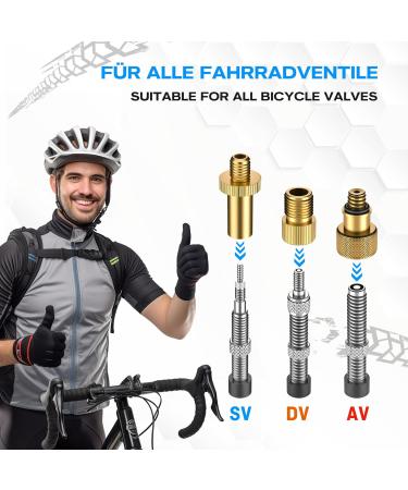 WATSABRO Bicycle & Car Valve Adapter Set Universal Compressor & Air Pump Adapters for French Valves - Buy Online on GoSupps.com