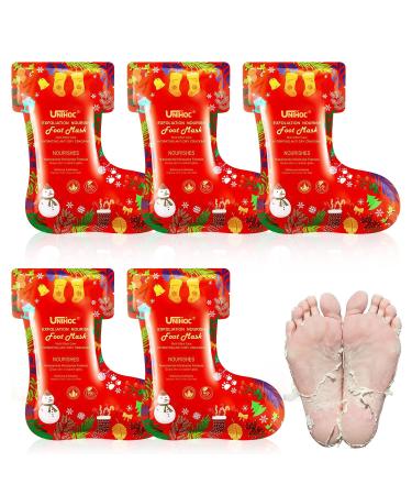 5 Paires Masque Pieds Peeling Exfoliant Masque Pieds Nourrissant pour Soin des Pieds Peeling Pied Talons et Peau Morte S che pour des Pieds Doux Masque Exfoliant pour Pieds pour Femmes & Hommes