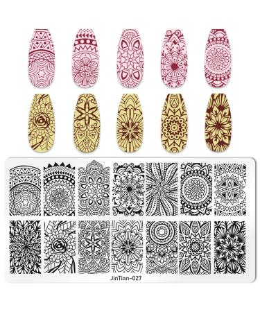 Buy 6-Piece Animal Geometry Nail Art Stamps | Floral Nail Plate Tools | International Shipping - Buy Online on GoSupps.com