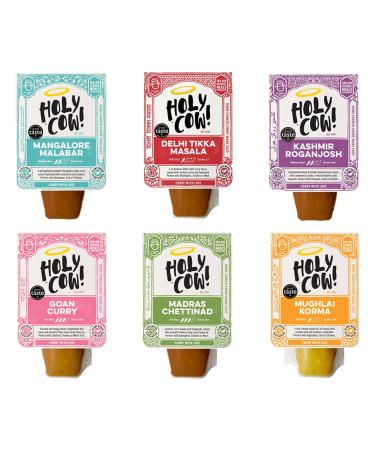 Holy Cow Sauce Pick N Mix - Create Custom Sauce Combo with 5+ Flavours | Delhi Tikka Masala Goan Curry Kashmir Roganjosh MadrasChettinad | 5 Pack - Perfect Sauce Gift Set for Sauce Lovers