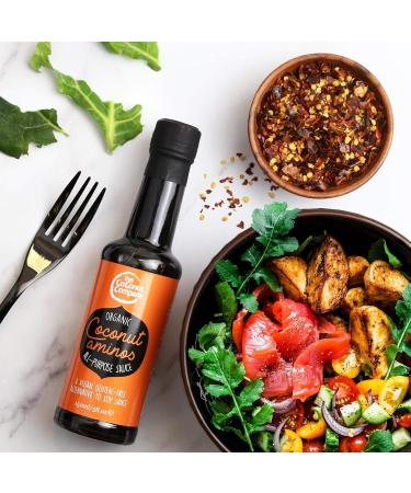 Organic Coconut Aminos Sauce - 3 x 150ml | 100% Natural & Pure Coconut Sap | All-Purpose BBQ & Teriyaki Sauce | Naturally Fermented & Raw - Buy Online on GoSupps.com