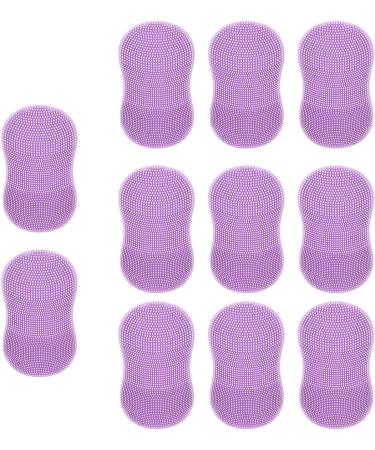 plsyyuw Silicone Face Scrubber - Finger Handle Face Silicone Scrubber Small Brush - Manual Massaging Face Scrubber with Soft Bristles for Camping Travelling Purple - Buy Online on GoSupps.com