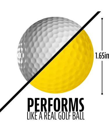 Franklin Sports Official Size Golf Balls - 12 Pack for Indoor/Outdoor Training - Restricted Flight for Backyard Practice - Foam Construction - Buy Online on GoSupps.com