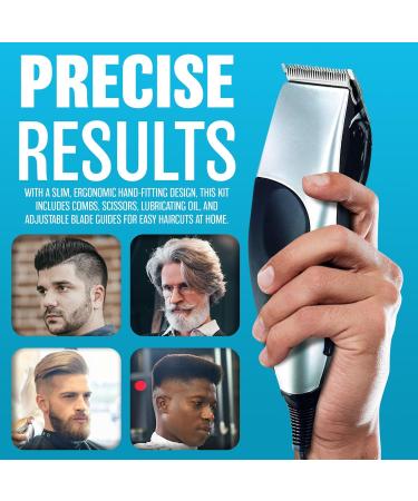 8 in 1 Mens Hair Clipper - Corded Hair Clippers for Men | DIY Haircuts Home Hair Cutting | Men s Head Shaver Buzz Cut Fading | Secure Fit Premium Cutting Combs - Buy Online on GoSupps.com