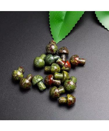 Natural Hand - Carved Semi - Precious Quartz Dragon Blood Stone Crystal Mushroom 4pc Room Decoration ERTEYIN Random - Buy Online on GoSupps.com